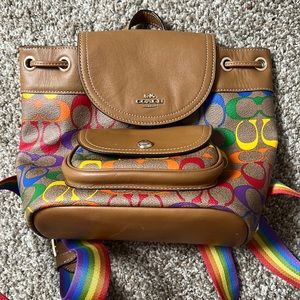 Coach Mini Rainbow Backpack